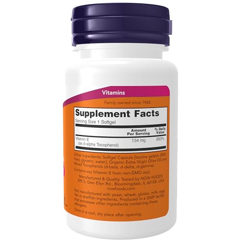 Buy now NOW Foods Supplements, Vitamin E-200 IU Mixed Tocopherols, Antioxidant Protection*, 100 Softgels at indiglob india