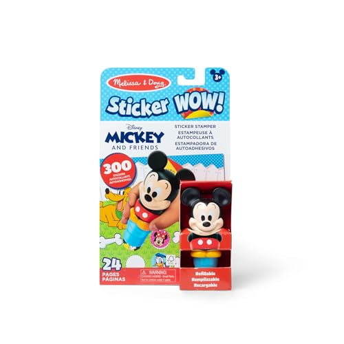 Buy now Melissa & Doug Sticker Wow!ƒ?› Disney Mickey Mouse Bundle: 24-Page Activity Pad, Stamper, 500 Stickers, Mini Pad, Arts and Crafts Fidget Toy Collectible Character at indiglob india