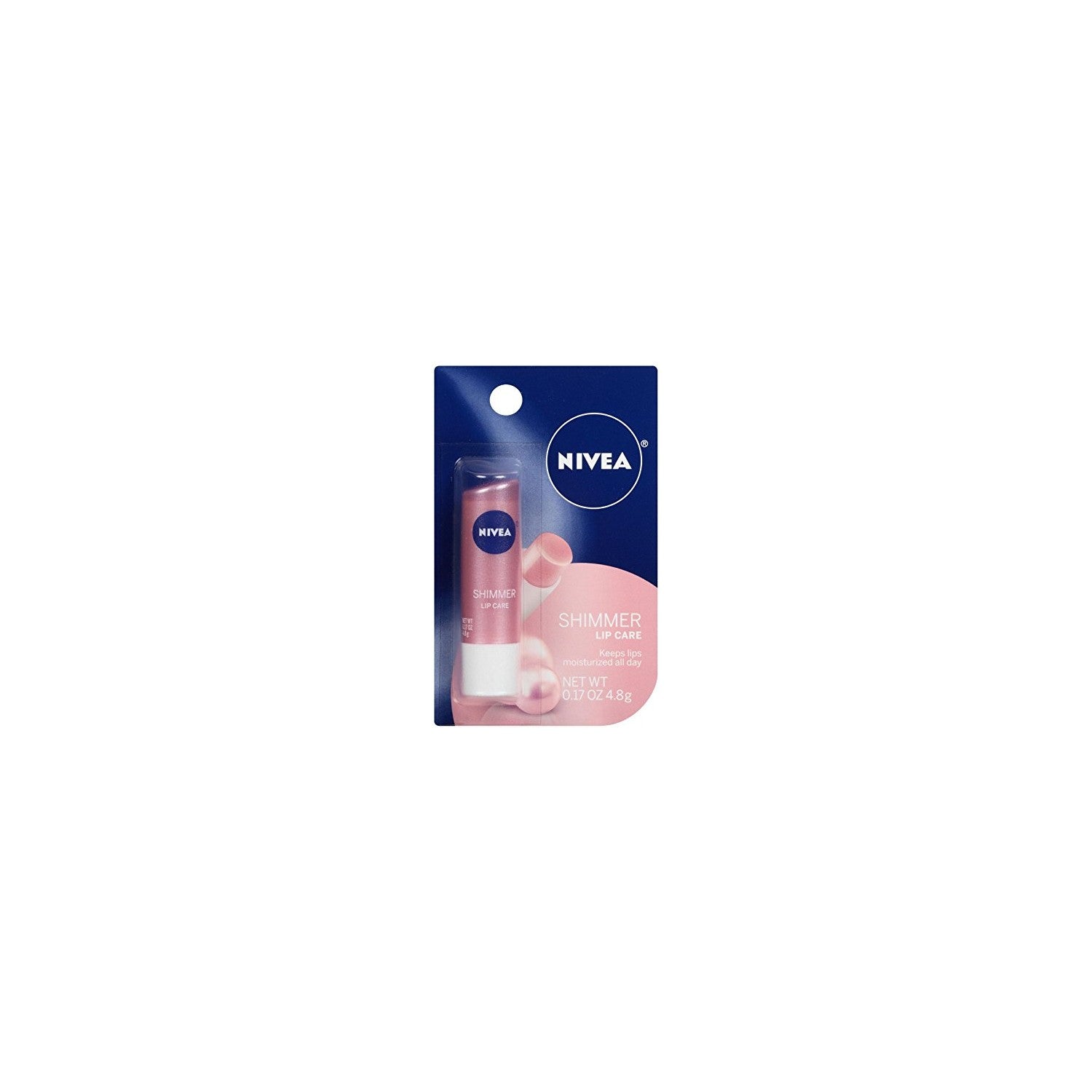Buy now NIVEA Shimmer Lip Care, Moisturizing Lip Balm Stick with Shea Butter and Jojoba Oil, 0.17 Oz at indiglob india