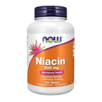 Buy now NOW Foods Supplements, Niacin (Vitamin B-3) 500 mg, Sustained Release, Nutritional Health, 250 Tablets at indiglob india