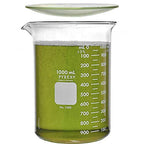 Buy now Corning Pyrex 1000-1L, 1000ml Glass Beaker with Corning Pyrex 9985-125, 125mm Watch Glass, Low Form Griffin, Double Scale (Single) at indiglob india