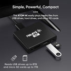 Buy now NEUMI Atom 4K Ultra-HD Digital Media Player for USB Drives and SD Cards - Plays 4K/UHD 60fps Videos, HEVC/H.265, HDMI and Analog AV, Automatic Playback and Looping Capability at indiglob india