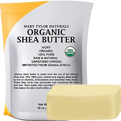 Buy now Mary Tylor Naturals Organic Shea Butter 1 lb â€” USDA Certified Raw, Unrefined, Ivory From Ghana Africa â€” Great for Hair, Skin and all your DIY Projects at indiglob india