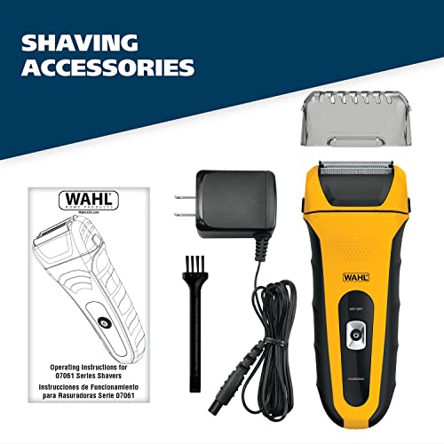 Buy now Wahl Lifeproof Lithium Ion Foil Shaver Æ’?? Waterproof Rechargeable Electric Razor with Precision Trimmer for MenÆ’??s Beard Shaving, Trimming, & Grooming with Quick Charge Æ’?? Model 7061-100 at indiglob india