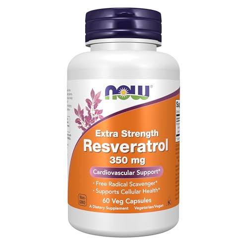 Buy now NOW Foods Supplements, Extra Strength Resveratrol 350mg, Natural Trans Resveratrol from 700 mg Japanese Knotweed Extract, 60 Veg Capsule at indiglob india