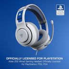 Buy now Turtle Beach Atlas 200 Wired Gaming Headset Officially Licensed for PlayStation, PS5, PS4-50mm Nanoclear Drivers, Flip-to-Mute Mic, Memory Foam Cushions, Floating Headband - Black at indiglob india