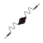 Buy now Cellet Retractable Stereo Auxiliary Cable – 32" Extendable Aux Cord for Car, Headphones, Speakers & More – Compact, Tangle-Free Design – 3.5mm Male to 3.5mm Male Audio Jack – Black Default at indiglob india