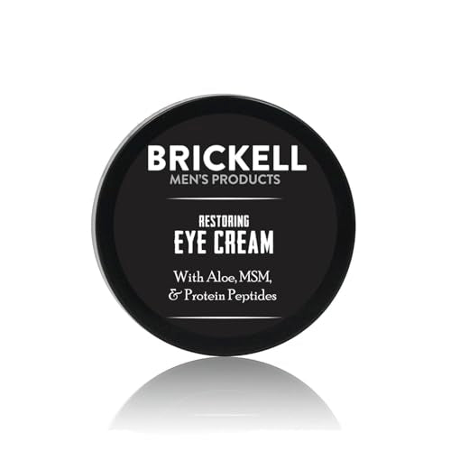 Buy now Brickell Men's Restoring Under Eye Cream for Men, Natural and Organic Anti Aging Eye Balm To Reduce Puffiness, Wrinkles, Dark Circles, Crows Feet and Under Eye Bags, 0.5 Ounce, Unscented at indiglob india