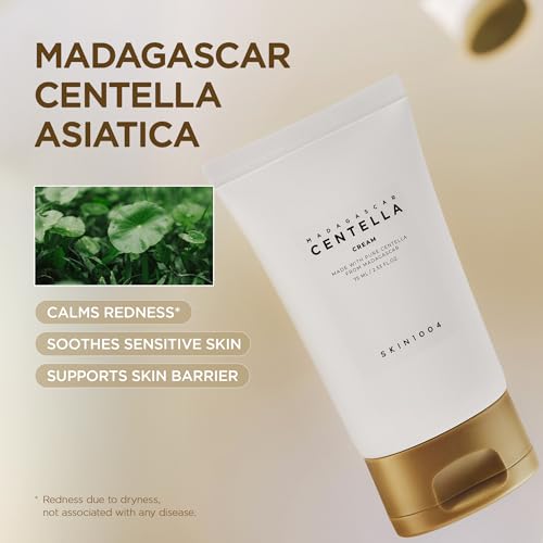 Buy now SKIN1004 Madagascar Centella Cream, 2.54 fl.oz, 75ml, Korean Face Moisturiser with Centella Asiatica, Face Cream with Panthenol & Shea Butter, Face Moisturizer for soothing, Daily Korean Skincare at indiglob india