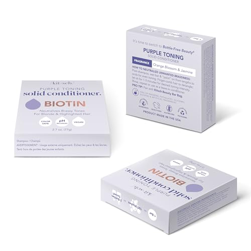 Buy now Kitsch Toning Purple Conditioner For Blondes & Color Treated Hair - Conditioner Bar For Women & Men - With Biotin for Strengthening & Neutralizing Brassy Tones - Vegan, Silicone & Sulfate Free - 2.7oz at indiglob india