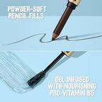 Buy now Revlon ColorStay Brow Fantasy, All In One Eyebrow Powder Pencil with Shaping Clear Gel, Gel Infused with Panthenol, Smudge-proof, 16HR Visibly Full Brows, 004 Dark Brown at indiglob india
