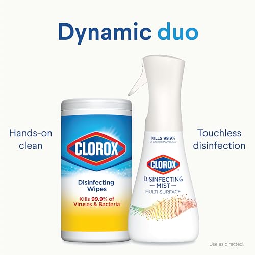 Buy now Clorox Disinfecting Mist, Lemongrass Mandarin, Household Essentials, 3 Refills, 16 Fl Oz Each at indiglob india