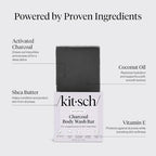 Buy now Kitsch Charcoal Soap Body Wash Bar â€“ Detoxifying Bar Soap with Activated Charcoal â€“ Gently Removes Excess Oil & Impurities, Clears Pores, Firms & Moisturizes Skin â€“ Made in USA - 4 oz at indiglob india