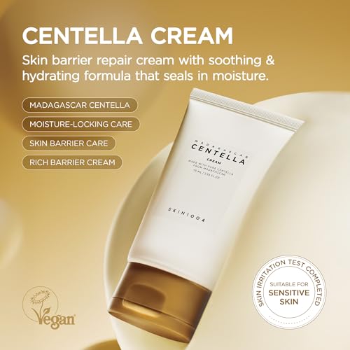 Buy now SKIN1004 Madagascar Centella Cream, 2.54 fl.oz, 75ml, Korean Face Moisturiser with Centella Asiatica, Face Cream with Panthenol & Shea Butter, Face Moisturizer for soothing, Daily Korean Skincare at indiglob india