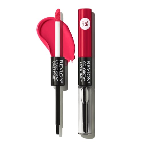 Buy now Revlon Liquid Lipstick with Clear Lip Gloss, ColorStay Overtime Lipcolor, Dual Ended with Vitamin E, 040 Forever Scarlet, 0.07 Fl Oz at indiglob india