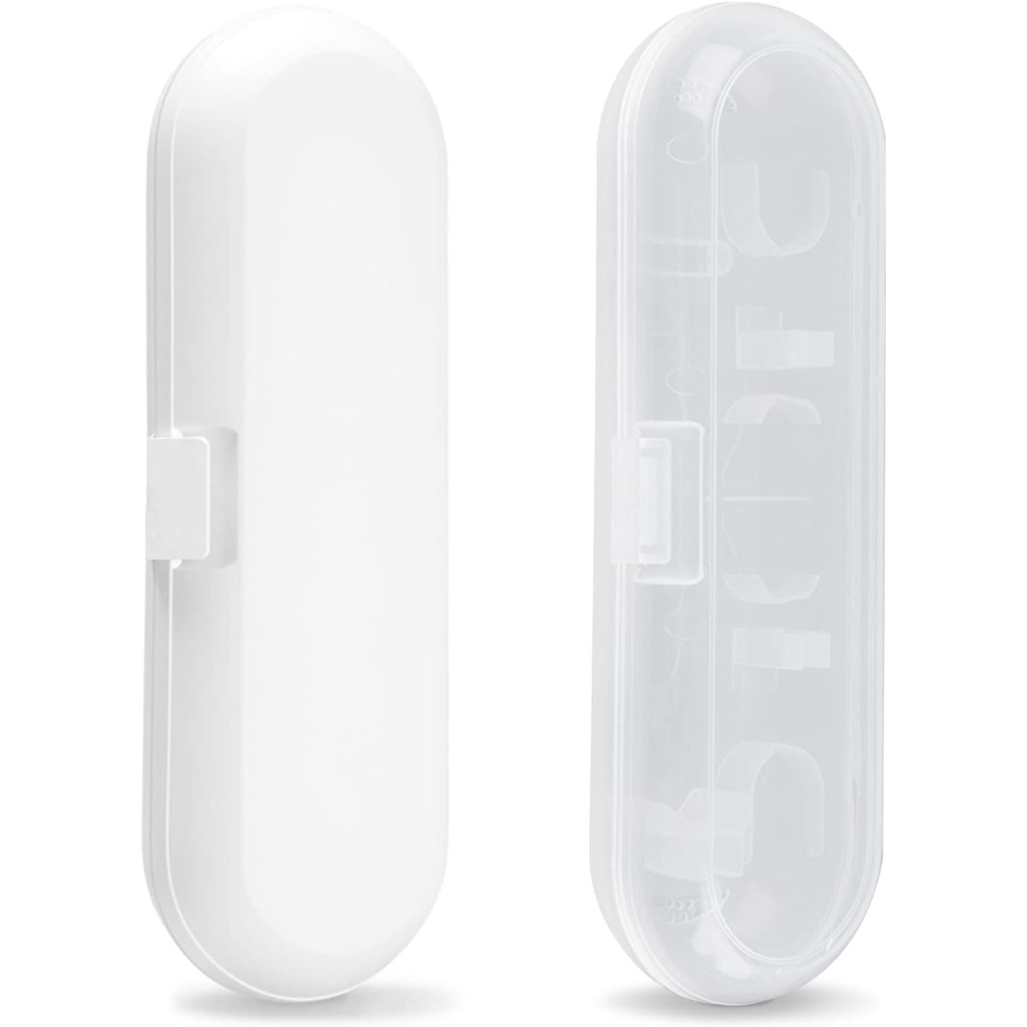Buy now Fowecelt 2 Pack Electric Toothbrush Travel Case for Oral-B Pro and Other Electric Toothbrush, Portable Travel Toothbrush Holder (White & Clear) at indiglob india