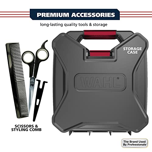 Buy now Wahl USA Pro Ultra Quiet High Torque Corded Hair Clipper for Ultra Quiet Operation and Cooler Operating Temperatures, Metal Housing with Bonus Hair Clipping Guard Caddy - Model 3000097 at indiglob india