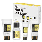 Buy now COSRX All About Snail Mucin Korean Skin Care Set, Mini Travel Essentials, Travel Size Gift Set with Snail Mucin Face Wash, Serum, Moisturizer & Eye Cream, Rejuvenating Kit at indiglob india