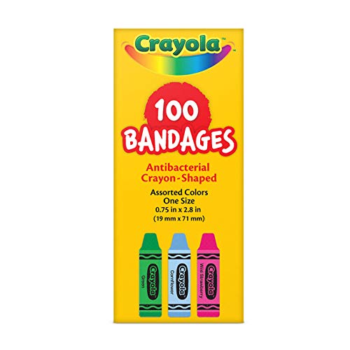 Buy now Crayola Shaped Kids Bandages, 100 CT | Great for Birthdays, Party Supplies, Stickers, Stocking Stuffer or White Elephant Gift | Adhesive Bandages for Minor Cuts, Scrapes, & Burns at indiglob india