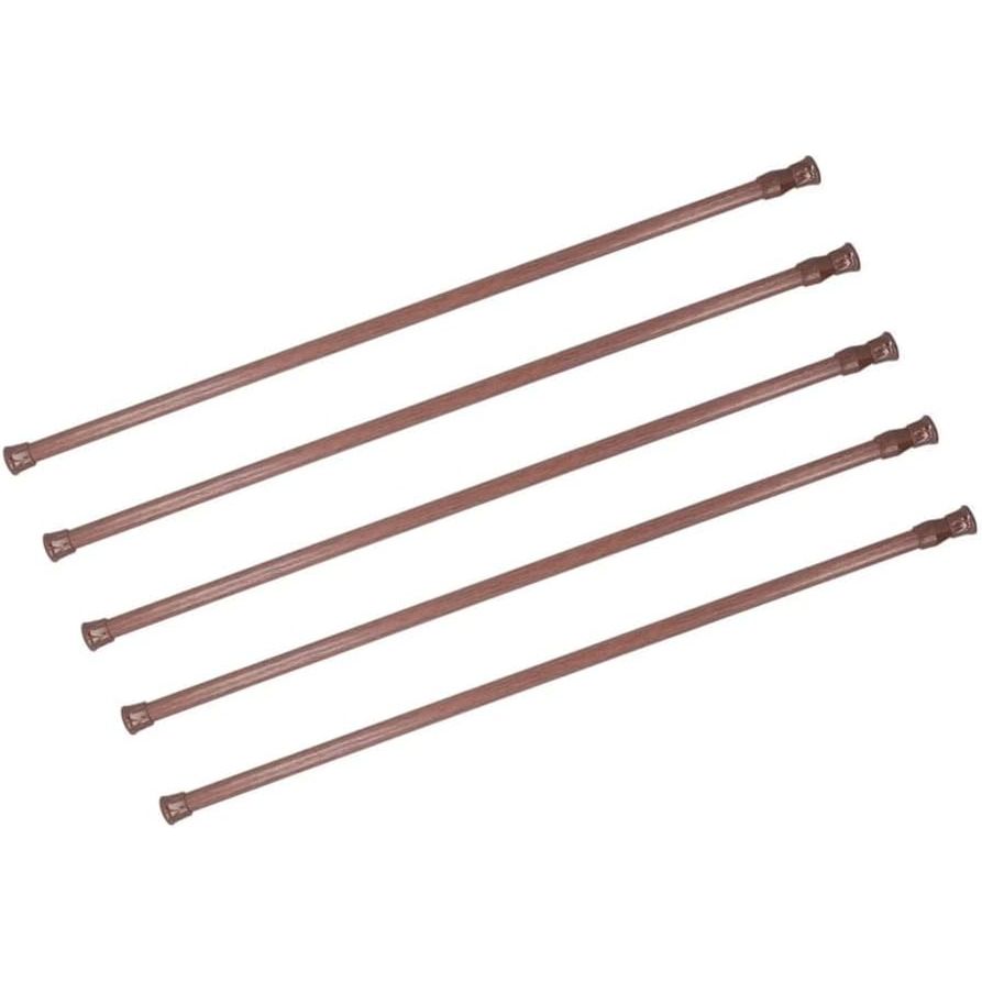 Buy now Tension Rods, 4 Pack 15.7-28 Inches Adjustable Spring Steel Cupboard Bars Tension Curtain Rod Shower Rod Extendable Width 15.7-28 inch Wood Grain05 at indiglob india