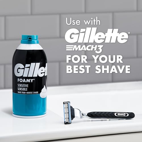 Buy now Gillette Foamy Shaving Cream, Sensitive Skin, 11 Ounce (Pack of 12) at indiglob india