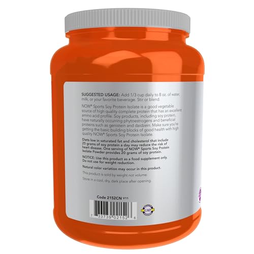 Buy now NOW Foods Sports Nutrition, Soy Protein Isolate 20 g, 0 Carbs, Unflavored Powder, 2-Pound at indiglob india