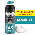 Buy now Gillette Foamy Sensitive Shave Foam for Men, Protection Against Shaving Irritation, Quick and Smooth Shave, sensitive skin, shaving cream, 14.9oz at indiglob india