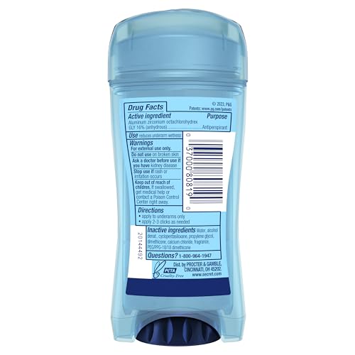 Buy now Secret Antiperspirant Deodorant for Women, Protecting Powder Scent, Clear Gel, Outlast Xtend, 2.6 Oz (Pack of 6) at indiglob india