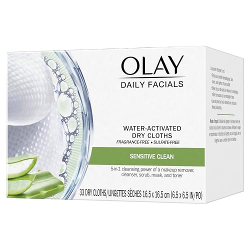 Buy now Olay Eye Makeup Remover Wipes, Daily Facials Gentle Face Cleanser for Sensitive Skin, Alcohol and Fragrance Free, Soft Face Wash Towels, Travel Essentials for Women, Dry Cloths, 99 ct (3 X 33ct) at indiglob india