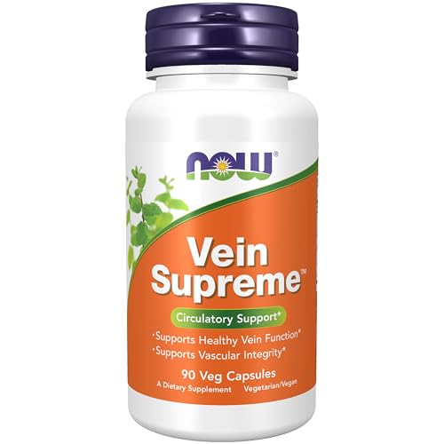 Buy now NOW Foods Supplements, Vein SupremeÆ’?â€º, Healthy Vein Function*, Circulatory Support*, 90 Veg Capsules at indiglob india