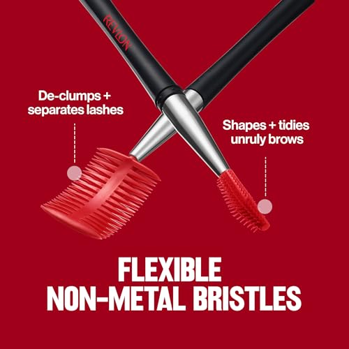 Buy now Revlon Lash & Brow Styling Tool, Dual Ended Eyelash Separator & Eyebrow Brush Spoolie, Works with Mascara & Brow Makeup, 1 count at indiglob india