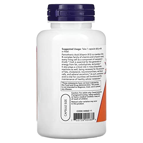 Buy now Now Foods Pantothenic Acid 500mg, 100 Capsules (Pack of 1) at indiglob india