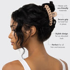 Buy now Kitsch Medium Claw Clips for Women - Strong Hold & Stylish Glossy Puffy Design Hair Accessories | Half-Up or Full Updos | Ideal Gifts for Women - 2pc Set, Black & Tort at indiglob india