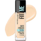 Buy now Maybelline Fit Me Matte + Poreless Liquid Oil-Free Foundation Makeup, Light Beige, 1 Count (Packaging May Vary) at indiglob india