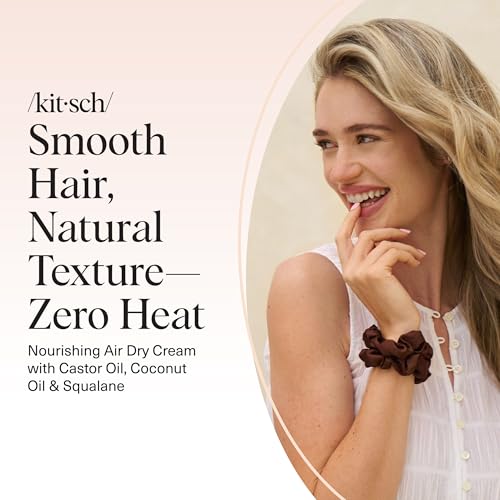 Buy now Kitsch Smoothing Air Dry Cream for Hair â€“ Frizz Control Hair Care Product with Castor Oil & Coconut Oil â€“ Weightless Styling Cream - Enhances Natural Texture Appearance | Ideal Gifts for Women â€“ 5 oz at indiglob india