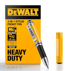 Buy now DEWALT Heavy Duty 3-in-1 Mini Stylus Pocket Pen, Tablet Pens for iPad, EDC Touch Screen Pens, Ballpoint w/Touchscreen Tip, Keypad Tip, Compatible iPhone Stylus Pen, Extra Ink Cartridge, Gifts for Dad at indiglob india