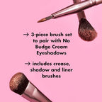 Buy now e.l.f. No Budge Brush Trio, 3-Piece Eyeshadow Brush Set For Applying & Blending Color, Use With The No Budge Cream Eyeshadows, Vegan & Cruelty-Free at indiglob india
