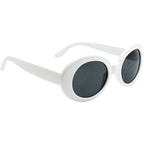 Buy now My Shades - White Oval Round Sunglasses Thick Bold Retro Clout Goggles (White, Smoke), Large at indiglob india