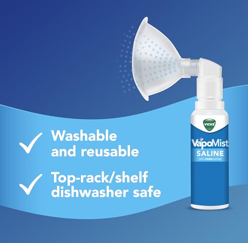 Buy now Vicks VapoMist Saline, Gentle Saline Mist with Soothing Vicks Vapors, Non- Medicated, 1.7 oz at indiglob india