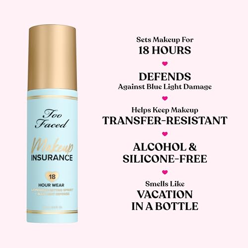 Buy now Too Faced Makeup Insurance Setting Spray | Hydrating, Long Lasting, Vegan + Cruelty Free, 4 Fl Oz at indiglob india