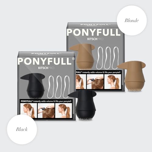 Buy now Kitsch PONYFULL Hair Volumizer Tool - Adds Lift and Style To Your Ponytail | Hair Bun Maker for Women | Ponytail Volumizer, Includes 3 No Snag Elastic Ties | Ideal Gifts for Women - (Blonde) at indiglob india