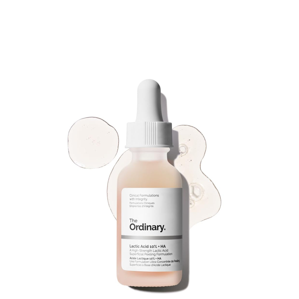 The Ordinary Lactic Acid 10% + Hyaluronic Acid 2%, High-Strength Exfoliating Serum for Smoother, Brighter Skin, 1 Fl Oz