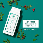 Buy now Native Body Wash, Holiday Edition, Fresh Mistletoe Scent, Contains Naturally Derived Ingredients | For Women & Men, Sulfate, Paraben, & Dye Free Leaving Skin Soft and Hydrated | 18 oz at indiglob india