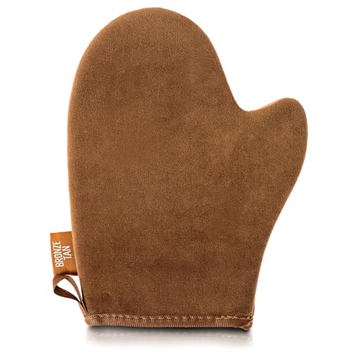 Buy now Self Tanning Mitt Applicator With Thumb â€“ Ultra Soft Self Tanner Mitt for Applying Tanning Mousse or Lotion â€“ Machine Washable & Reusable Sunless Tanning Glove for Streak-Free Tan at indiglob india