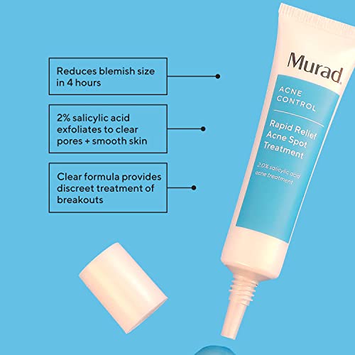 Buy now Murad Rapid Relief Acne Spot Treatment - Fast-Acting Blemish Spot Treatment with 2% Salicylic Acid, Pine & Thyme Complex, Horse Chestnut and Oat - Clear Gel Treats Acne & Soothes Skin Fast at indiglob india