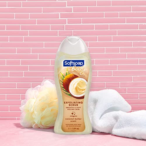 Buy now Softsoap Body Wash Exfoliating Scrub, Coconut Butter Scent, 20 oz Bottle at indiglob india