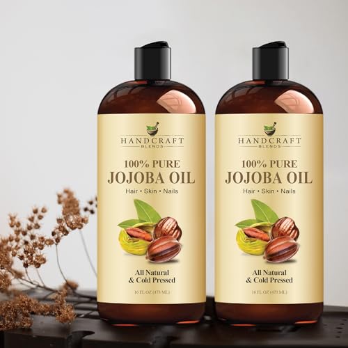 Buy now Handcraft Blends Jojoba Oil | 100% Pure and Natural | Ayurvedic Skin Care | Premium Grade Carrier Oil | Face | Skin | Hair | Massage | Cold-Pressed | Hexane-Free | 16 Fl Oz at indiglob india