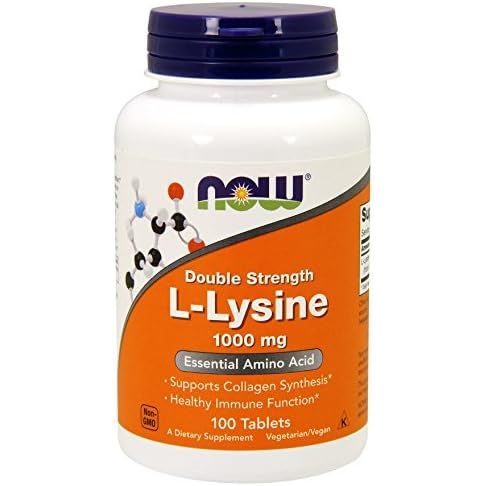 Buy now NOW Foods Supplements, (L-Lysine Hydrochloride) 1,000 mg, Double Strength, Amino Acid, 100 Tablets at indiglob india