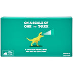 Buy now Exploding Kittens On a Scale of One to T-Rex 2-8 Players - Ages 7+ - 15 Minutes to Play - Charades Style Acting Card Game - Party Game, Family Game Night, Kid and Adult Card Game at indiglob india