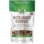 Buy now NOW Foods, Nuts About Berries™, Delicious Blend of Raw Almonds, Raisins, Cranberries, Walnuts, Cashews, Blueberries, Cherries and Pumpkin Seeds, 8-Ounce (Packaging May Vary) at indiglob india